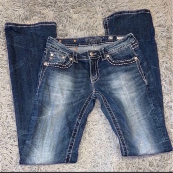 Like New!! Miss Me Jeans Signature Rise Boot Cut Size 27 - Picture 11 of 11
